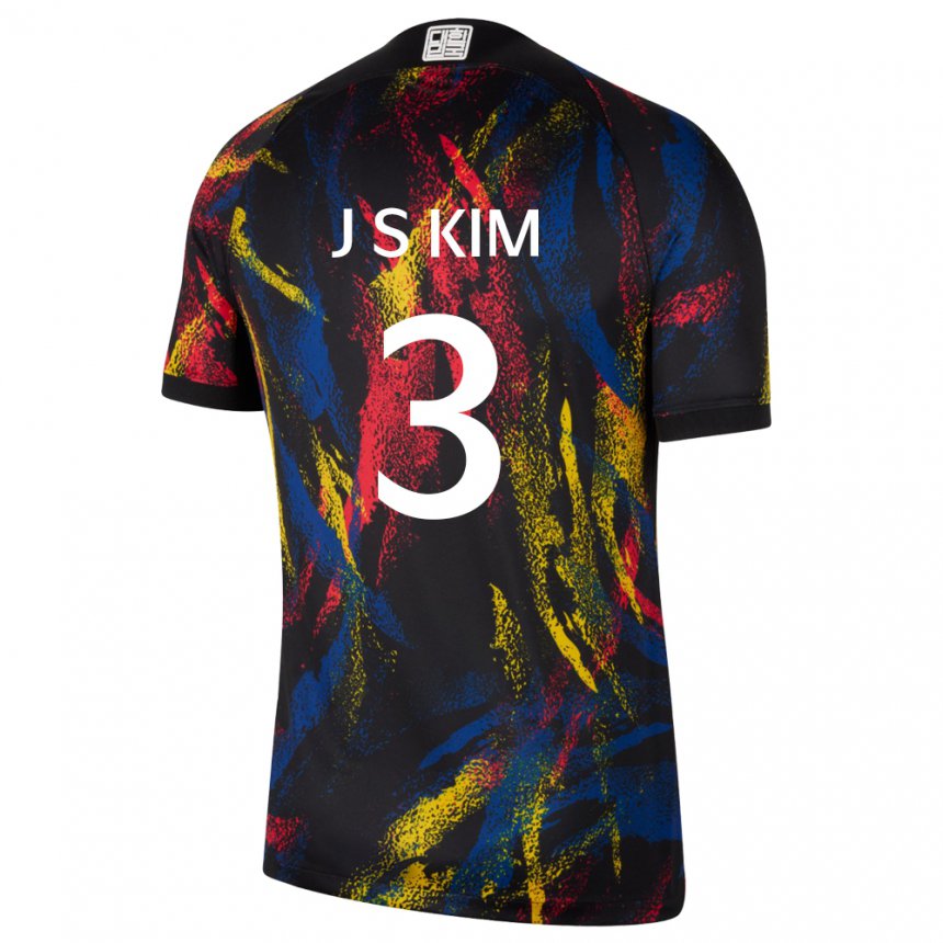 Heren Zuid-koreaans Jin-su Kim #3 Veelkleurig Uitshirt Uittenue 22-24 T-shirt