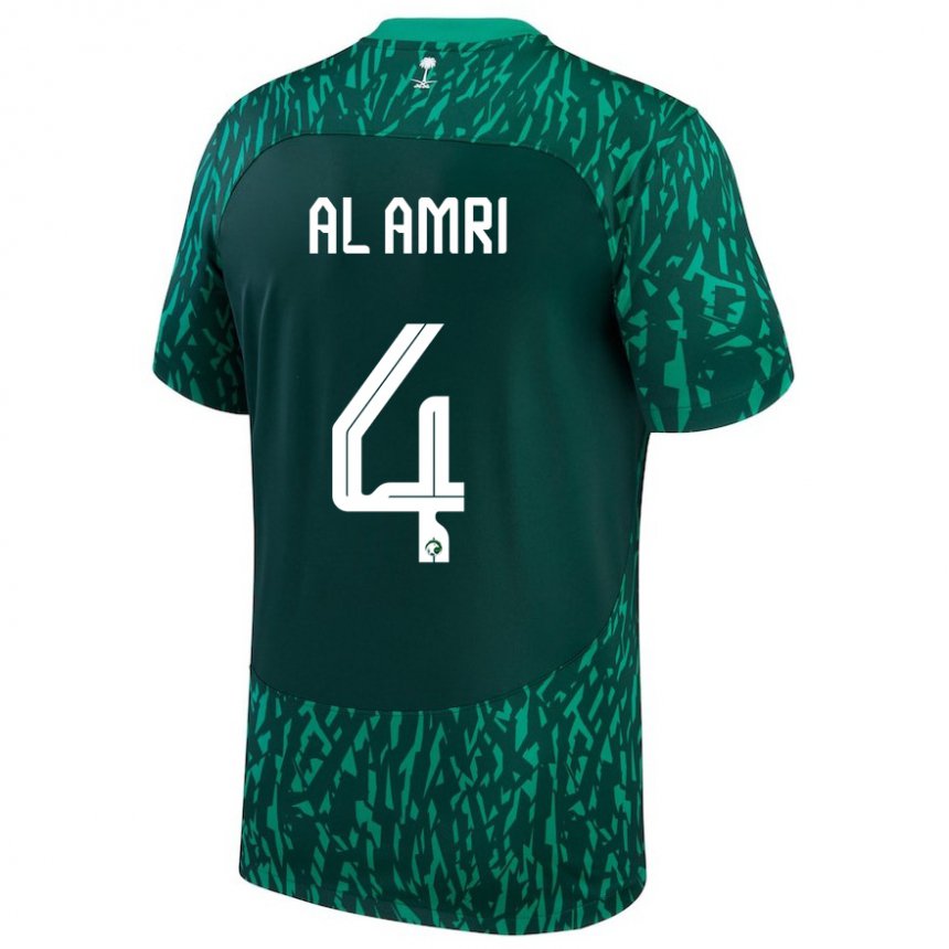 Heren Saoedi-arabisch Abdulelah Al Amri #4 Donkergroen Uitshirt Uittenue 22-24 T-shirt