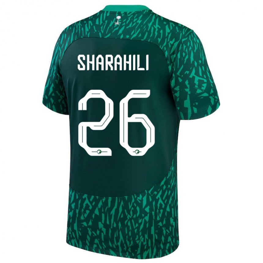 Heren Saoedi-arabisch Riyadh Sharahili #26 Donkergroen Uitshirt Uittenue 22-24 T-shirt