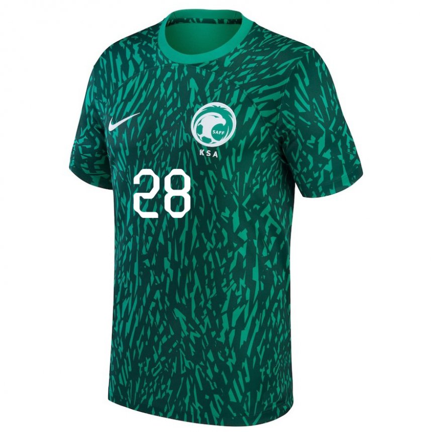 Heren Saoedi-arabisch Mohamed Kanno #28 Donkergroen Uitshirt Uittenue 22-24 T-shirt