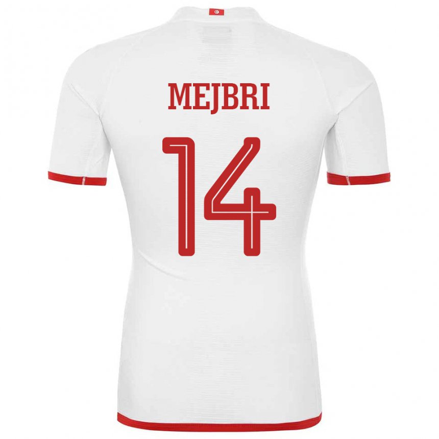 Heren Tunesisch Hannibal Mejbri #14 Wit Uitshirt Uittenue 22-24 T-shirt