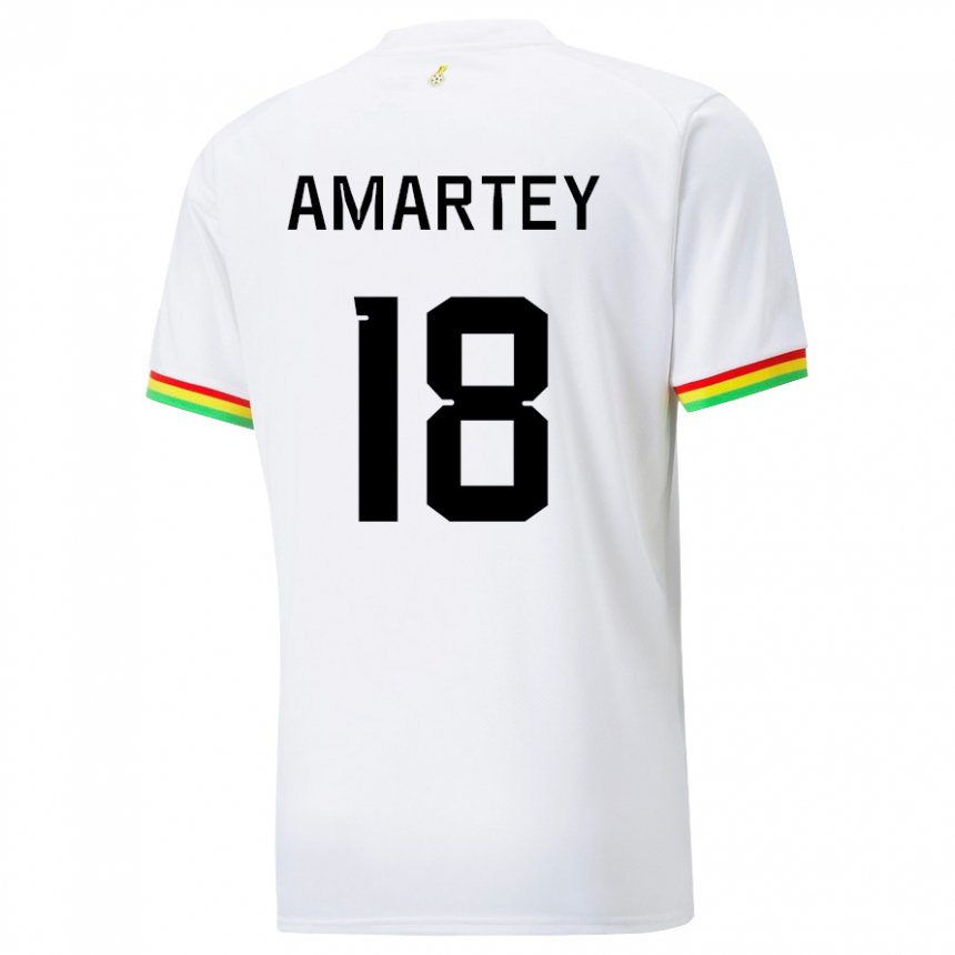 Dames Ghanees Daniel Amartey #18 Wit Thuisshirt Thuistenue 22-24 T-shirt