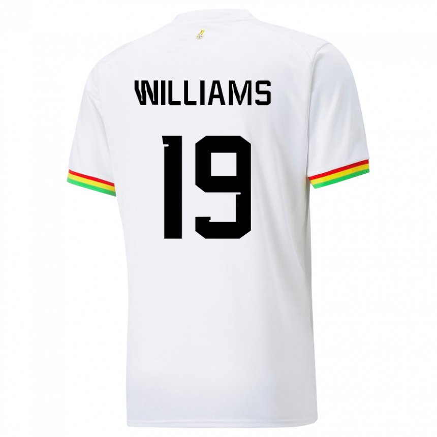 Dames Ghanees Inaki Williams #19 Wit Thuisshirt Thuistenue 22-24 T-shirt