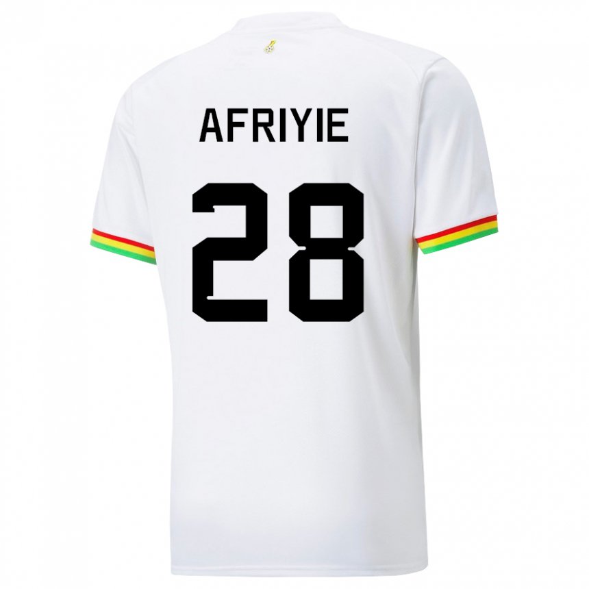 Dames Ghanees Daniel Afriyie #28 Wit Thuisshirt Thuistenue 22-24 T-shirt