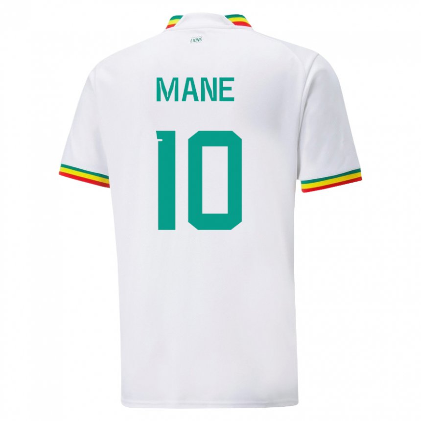 Dames Senegalees Sadio Mane #10 Wit Thuisshirt Thuistenue 22-24 T-shirt