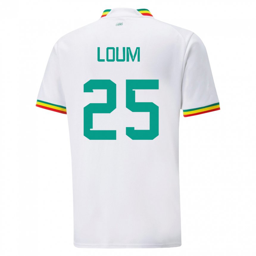 Dames Senegalees Mamadou Loum #25 Wit Thuisshirt Thuistenue 22-24 T-shirt