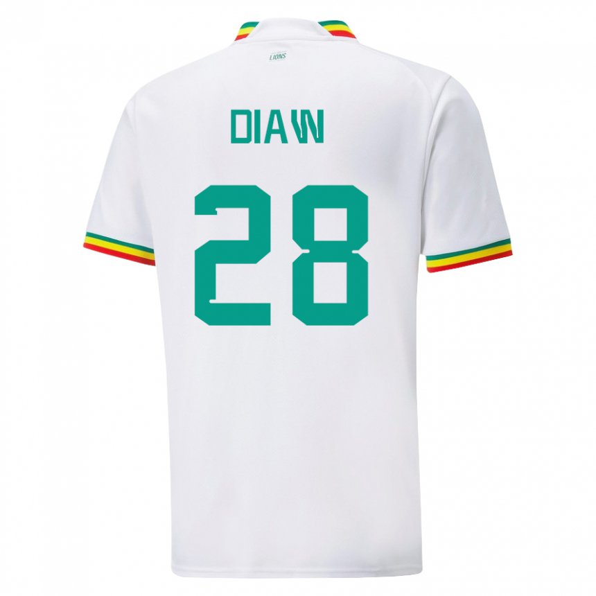 Dames Senegalees Mory Diaw #28 Wit Thuisshirt Thuistenue 22-24 T-shirt
