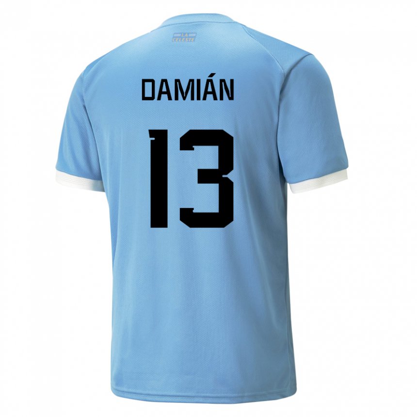 Dames Uruguayaans Damian Suarez #13 Blauw Thuisshirt Thuistenue 22-24 T-shirt