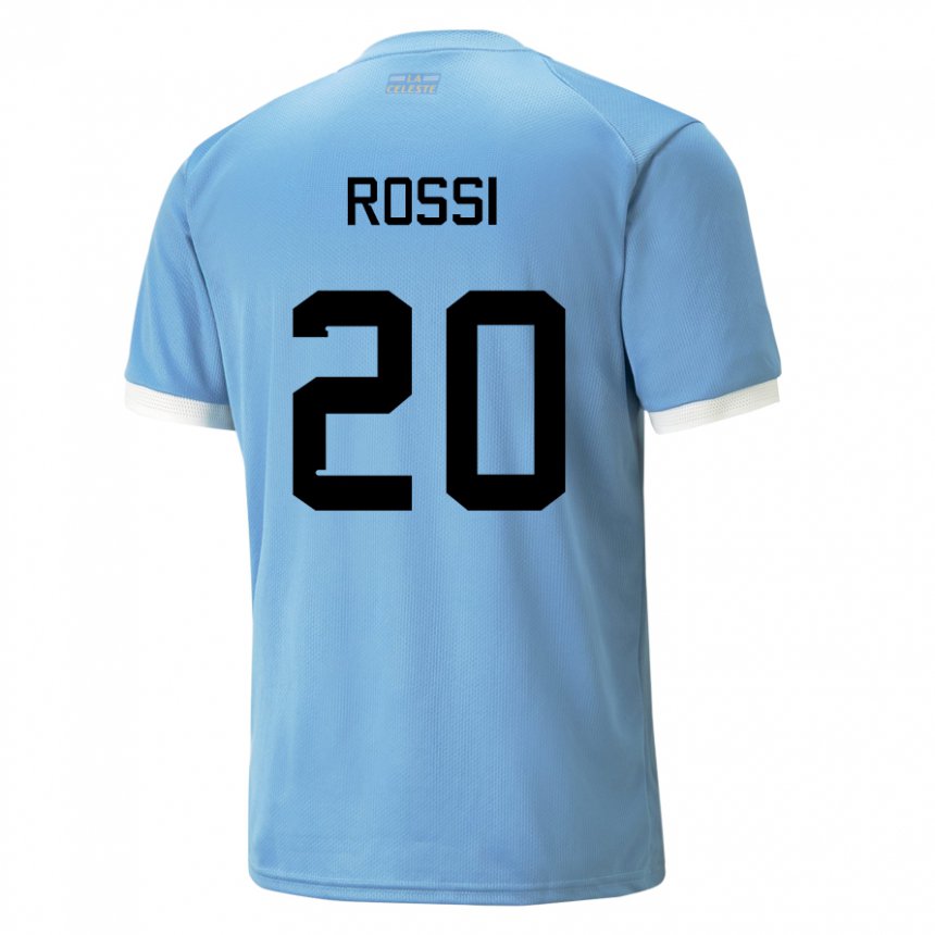 Dames Uruguayaans Diego Rossi #20 Blauw Thuisshirt Thuistenue 22-24 T-shirt