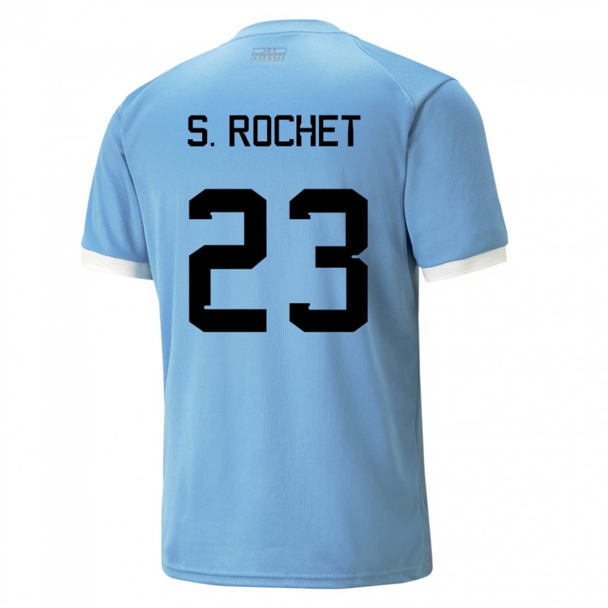 Dames Uruguayaans Sergio Rochet #23 Blauw Thuisshirt Thuistenue 22-24 T-shirt