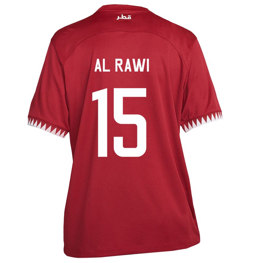 Dames Qatarees Bassam Al Rawi #15 Kastanjebruin Thuisshirt Thuistenue 22-24 T-shirt