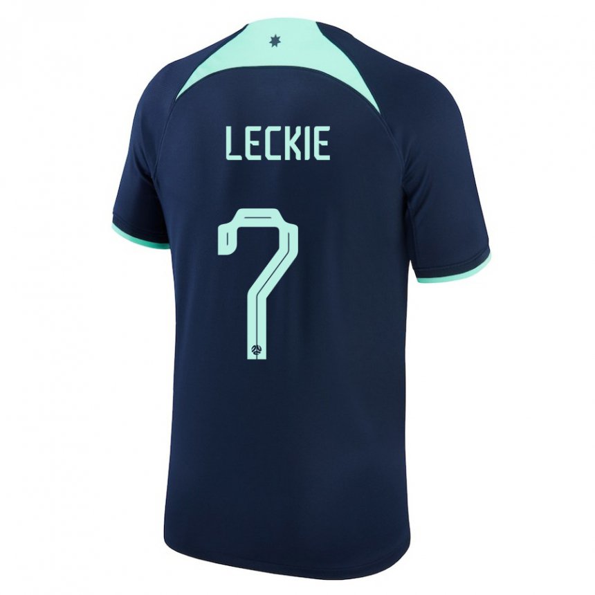 Dames Australisch Mathew Leckie #7 Donkerblauw Uitshirt Uittenue 22-24 T-shirt