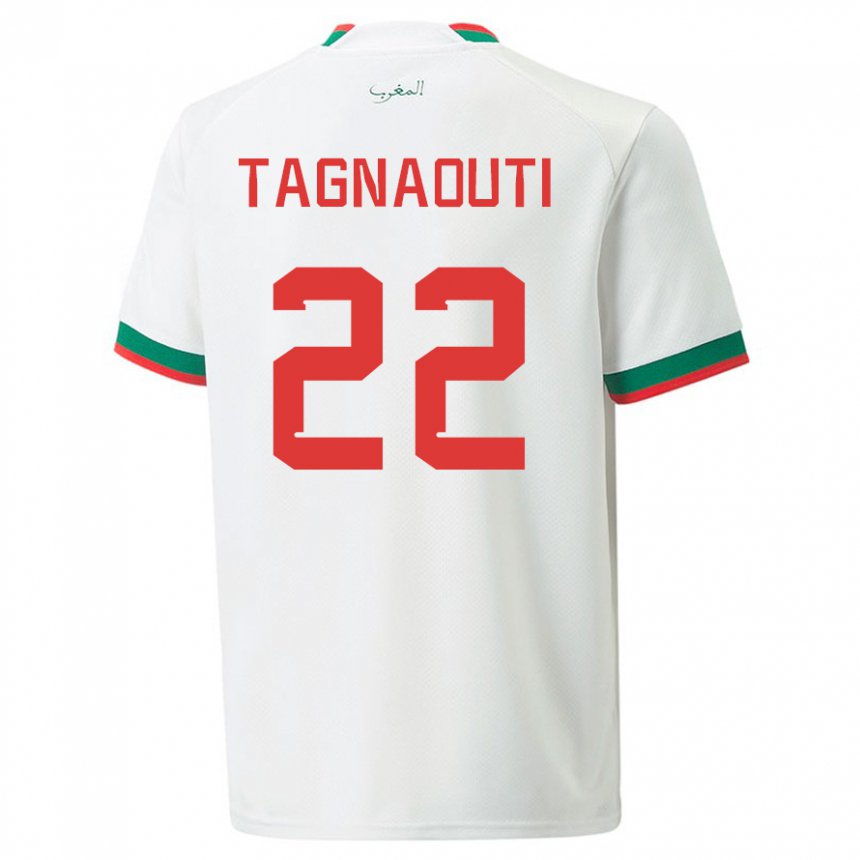 Dames Marokkaans Ahmed Reda Tagnaouti #22 Wit Uitshirt Uittenue 22-24 T-shirt