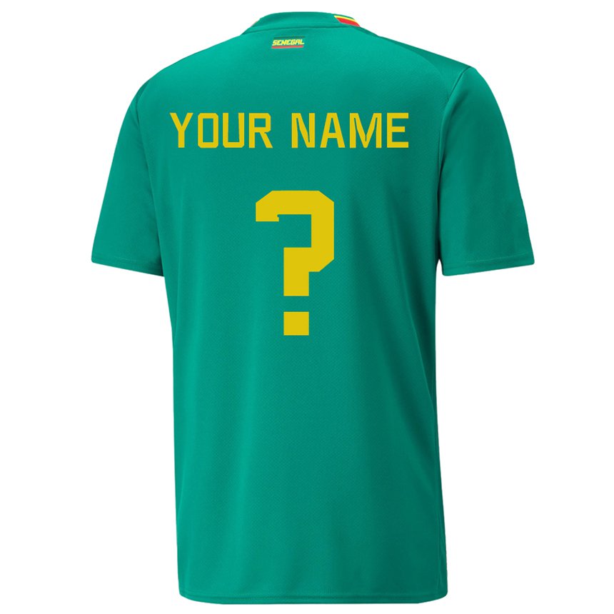 Dames Senegalees Uw Naam #0 Groente Uitshirt Uittenue 22-24 T-shirt
