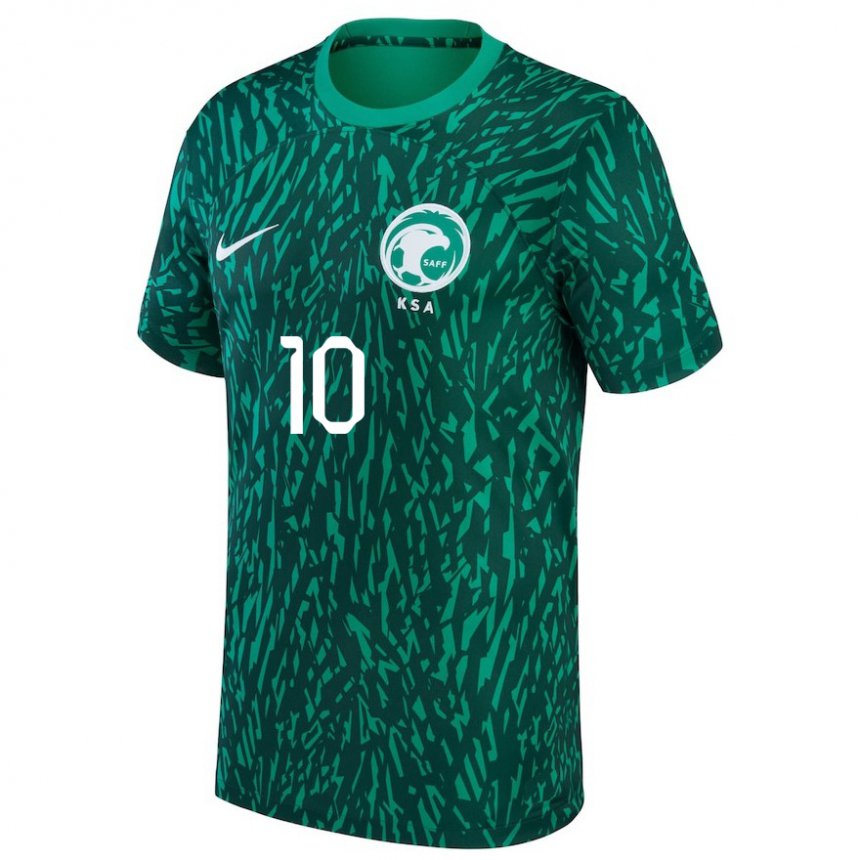 Dames Saoedi-arabisch Salem Al Dawsari #10 Donkergroen Uitshirt Uittenue 22-24 T-shirt