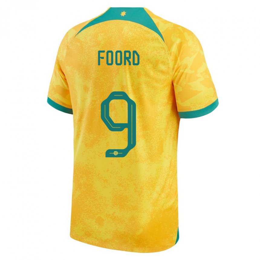 Kinderen Australisch Caitlin Foord #9 Gouden Thuisshirt Thuistenue 22-24 T-shirt