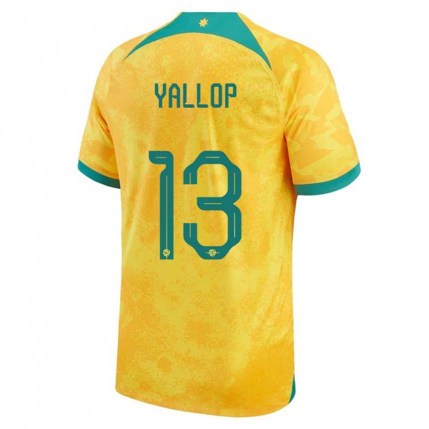 Kinderen Australisch Tameka Yallop #13 Gouden Thuisshirt Thuistenue 22-24 T-shirt