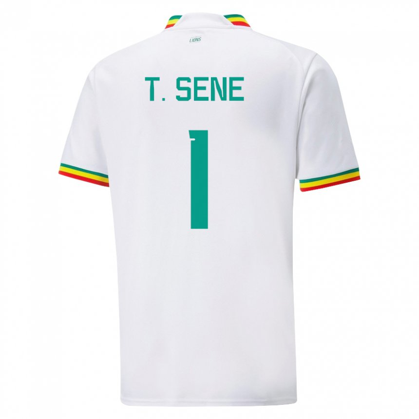 Kinderen Senegalees Thiaba Gueye Sene #1 Wit Thuisshirt Thuistenue 22-24 T-shirt