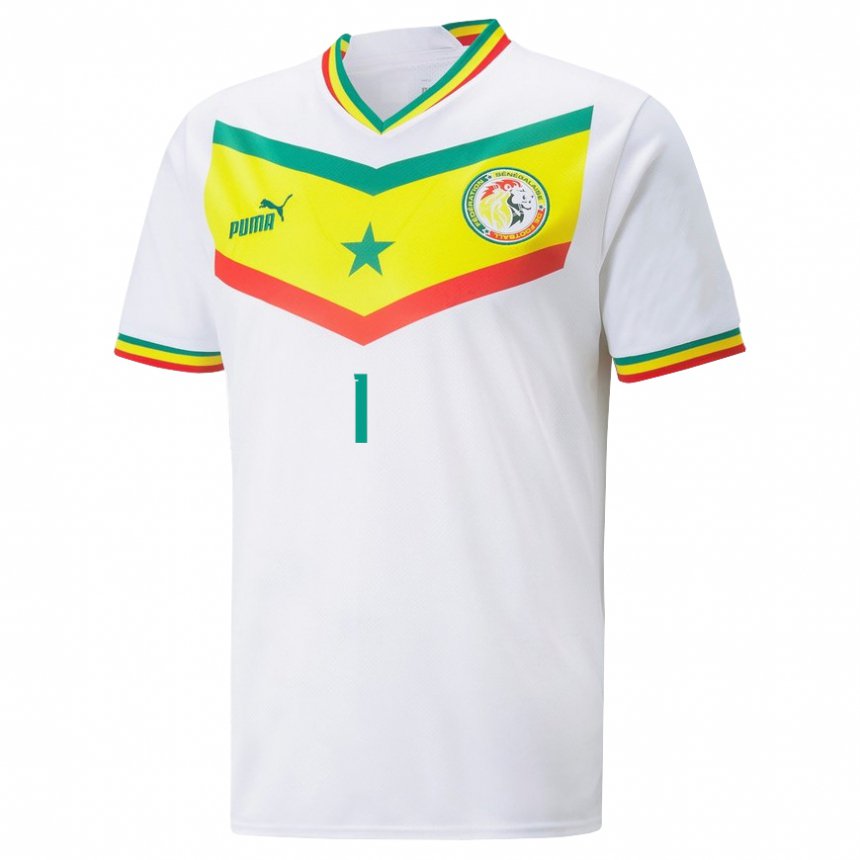 Kinderen Senegalees Thiaba Gueye Sene #1 Wit Thuisshirt Thuistenue 22-24 T-shirt