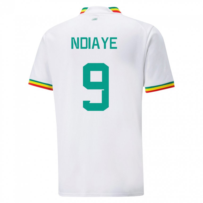 Kinderen Senegalees Nguenar Ndiaye #9 Wit Thuisshirt Thuistenue 22-24 T-shirt