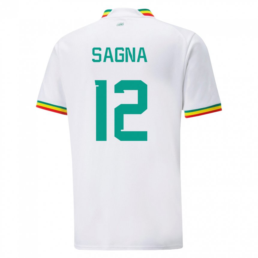 Kinderen Senegalees Safietou Sagna #12 Wit Thuisshirt Thuistenue 22-24 T-shirt