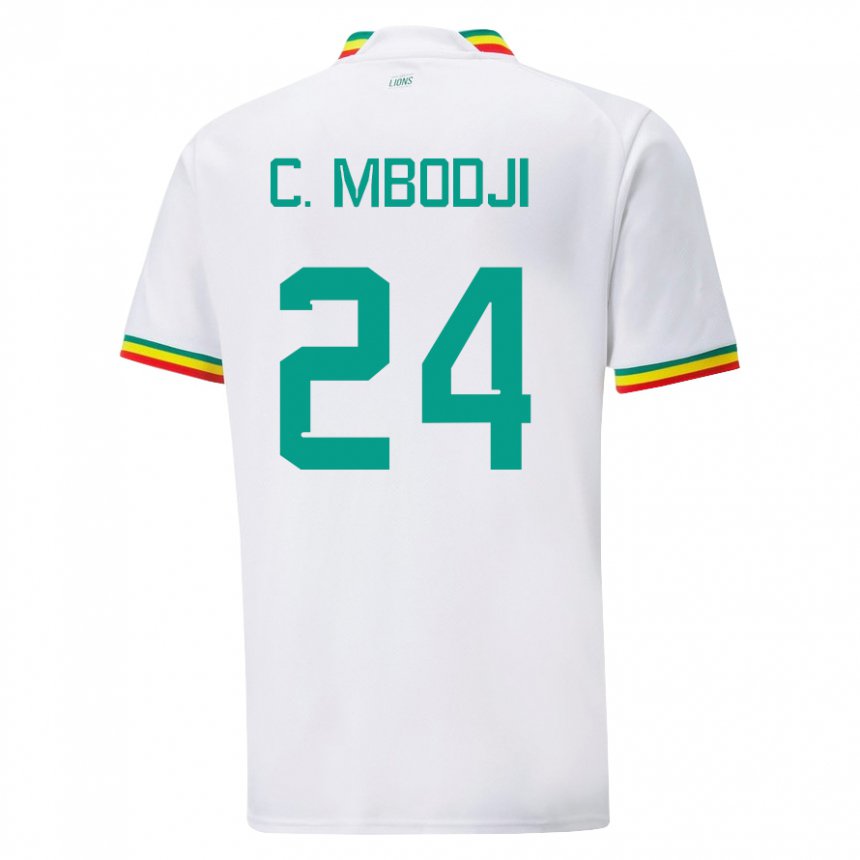 Kinderen Senegalees Coumba Sylla Mbodji #24 Wit Thuisshirt Thuistenue 22-24 T-shirt