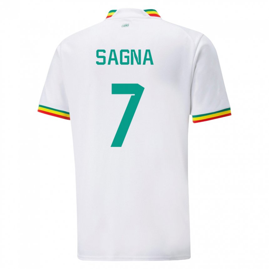 Kinderen Senegalees Amadou Sagna #7 Wit Thuisshirt Thuistenue 22-24 T-shirt