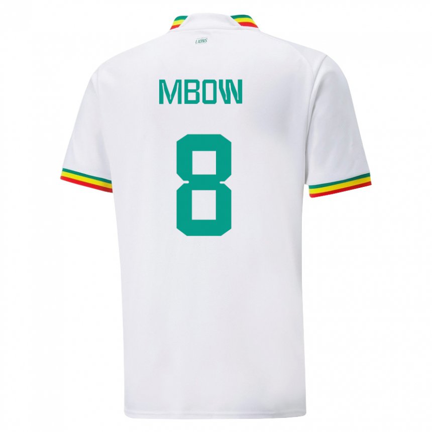 Kinderen Senegalees Mamadou Mbow #8 Wit Thuisshirt Thuistenue 22-24 T-shirt