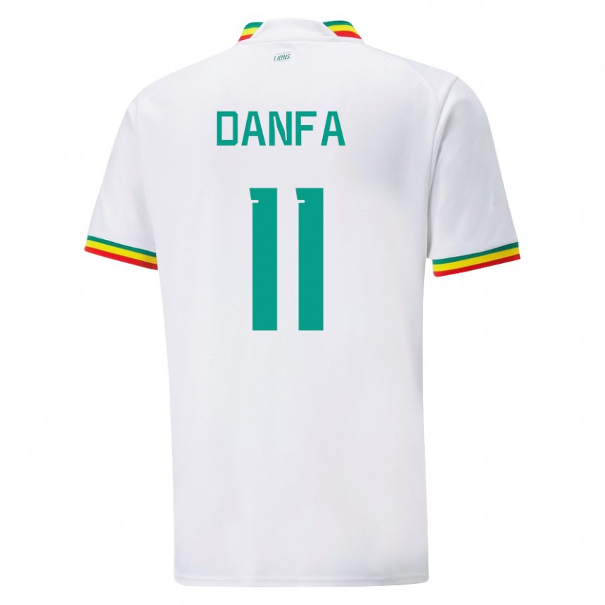 Kinderen Senegalees Mamadou Danfa #11 Wit Thuisshirt Thuistenue 22-24 T-shirt
