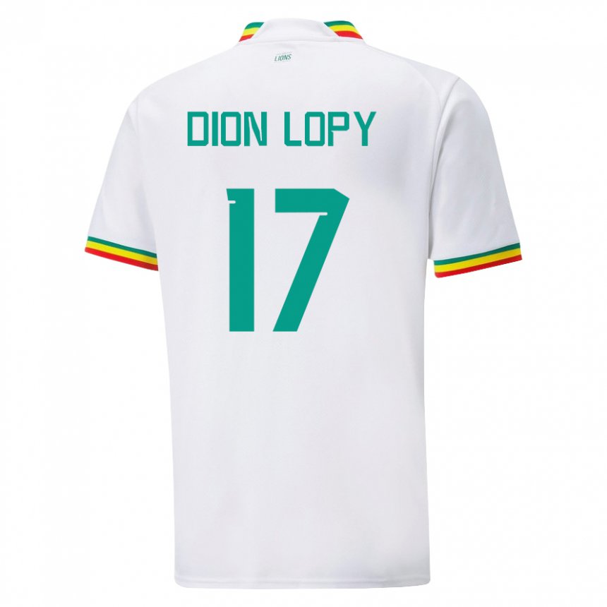 Kinderen Senegalees Dion Lopy #17 Wit Thuisshirt Thuistenue 22-24 T-shirt