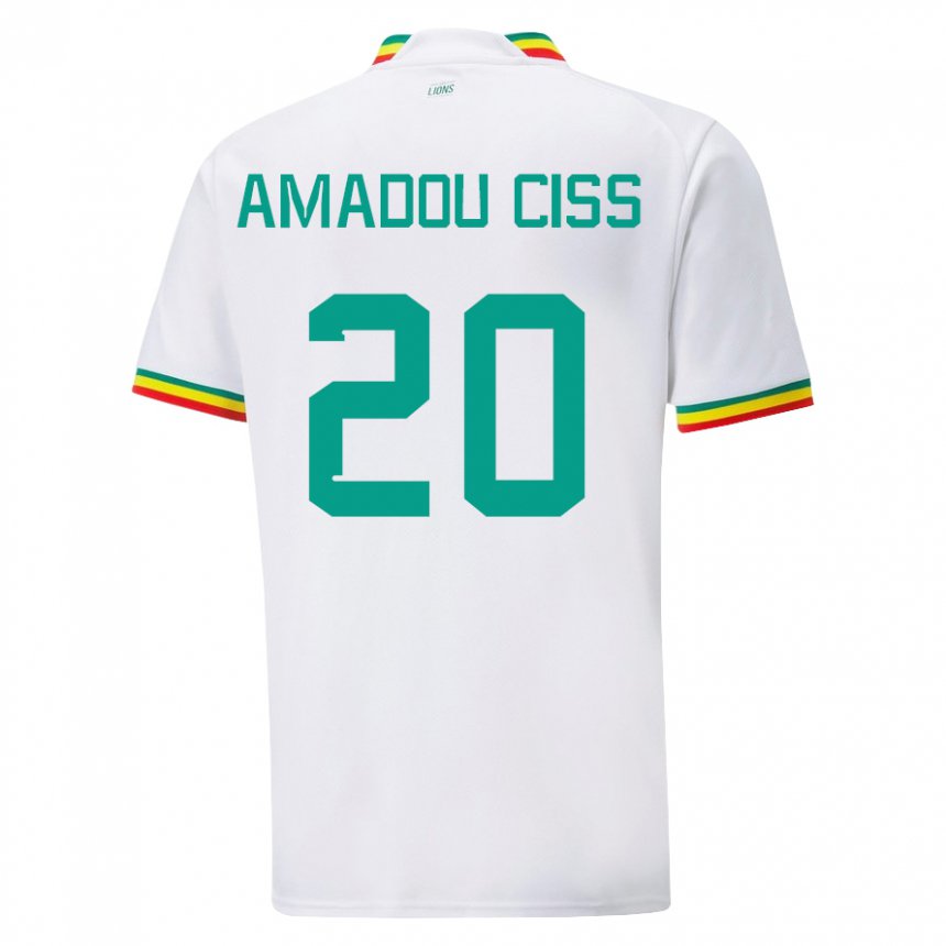 Kinderen Senegalees Amadou Ciss #20 Wit Thuisshirt Thuistenue 22-24 T-shirt