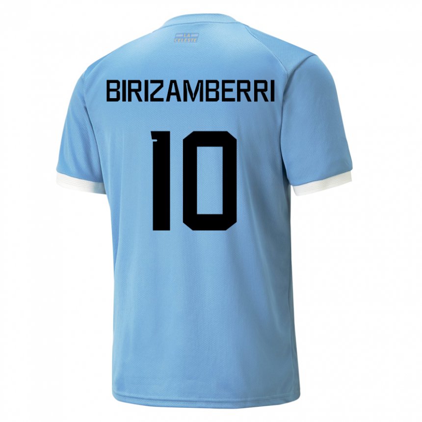 Kinderen Uruguayaans Carolina Birizamberri #10 Blauw Thuisshirt Thuistenue 22-24 T-shirt