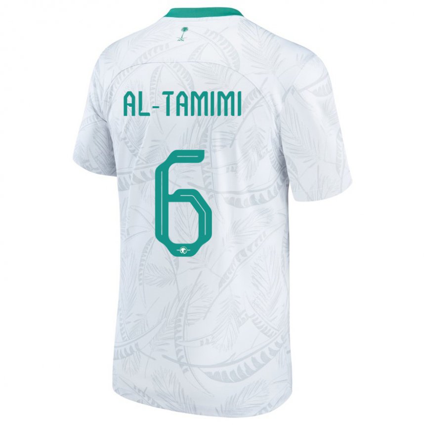 Kinderen Saoedi-arabisch Maryam Al Tamimi #6 Wit Thuisshirt Thuistenue 22-24 T-shirt