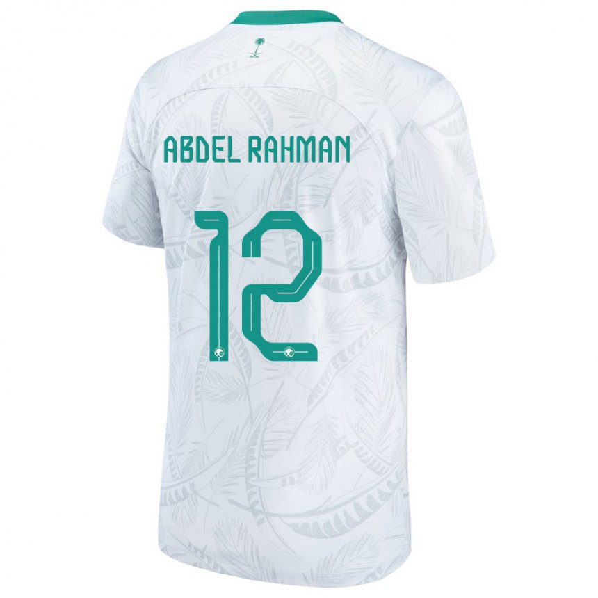 Kinderen Saoedi-arabisch Mona Abdel Rahman #12 Wit Thuisshirt Thuistenue 22-24 T-shirt