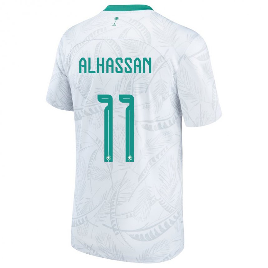 Kinderen Saoedi-arabisch Abbas Alhassan #11 Wit Thuisshirt Thuistenue 22-24 T-shirt