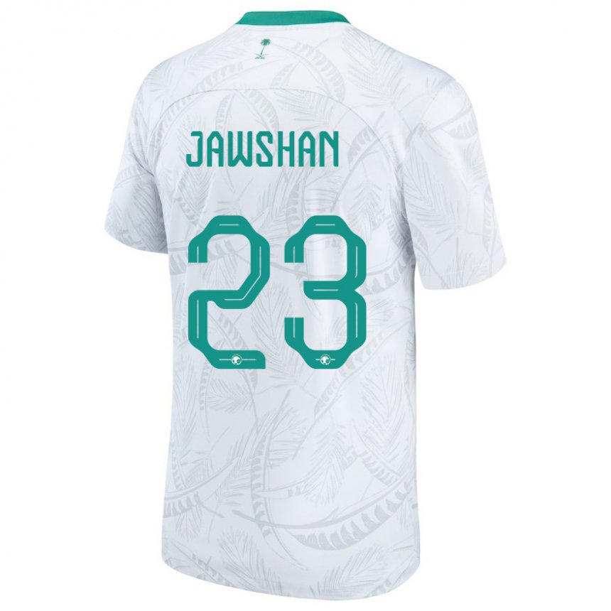 Kinderen Saoedi-arabisch Yazeed Jawshan #23 Wit Thuisshirt Thuistenue 22-24 T-shirt