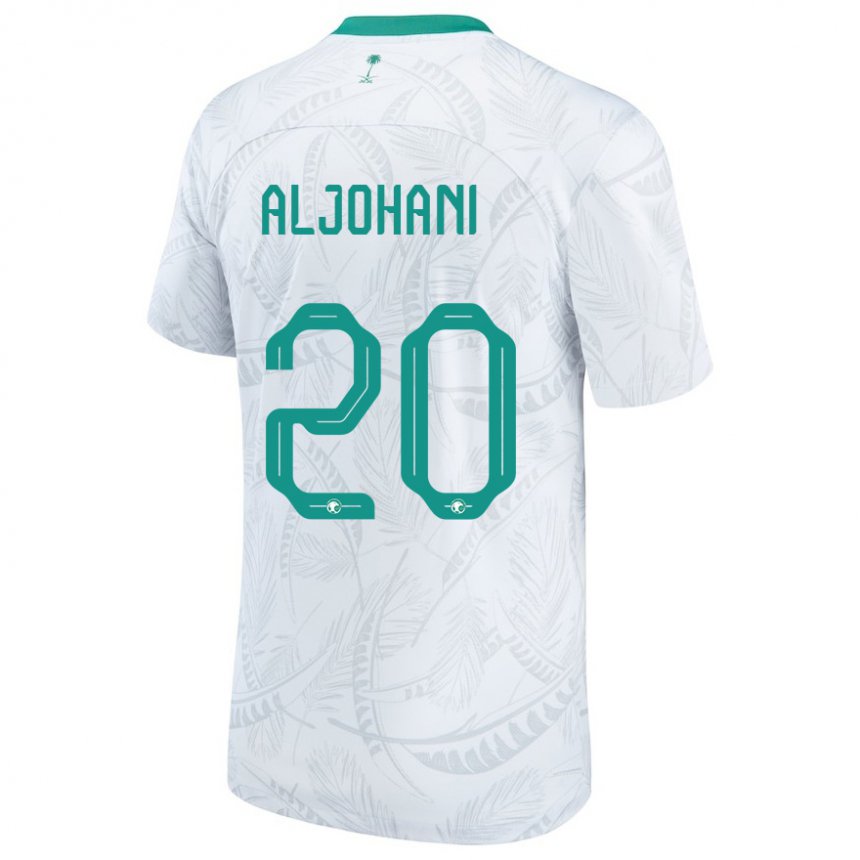 Kinderen Saoedi-arabisch Ziyad Aljohani #20 Wit Thuisshirt Thuistenue 22-24 T-shirt