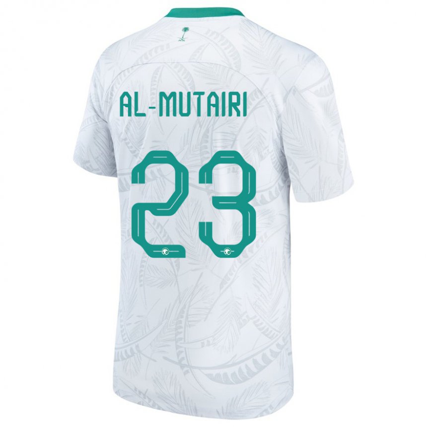 Kinderen Saoedi-arabisch Turki Al Mutairi #23 Wit Thuisshirt Thuistenue 22-24 T-shirt