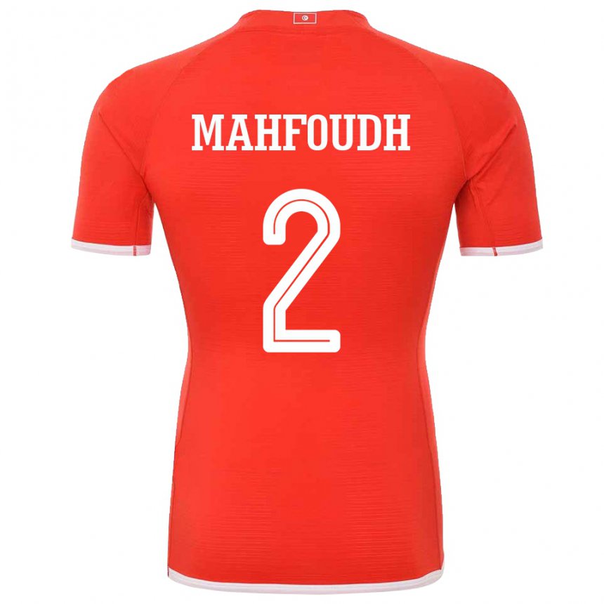 Kinderen Tunesisch Dhikra Mahfoudh #2 Rood Thuisshirt Thuistenue 22-24 T-shirt