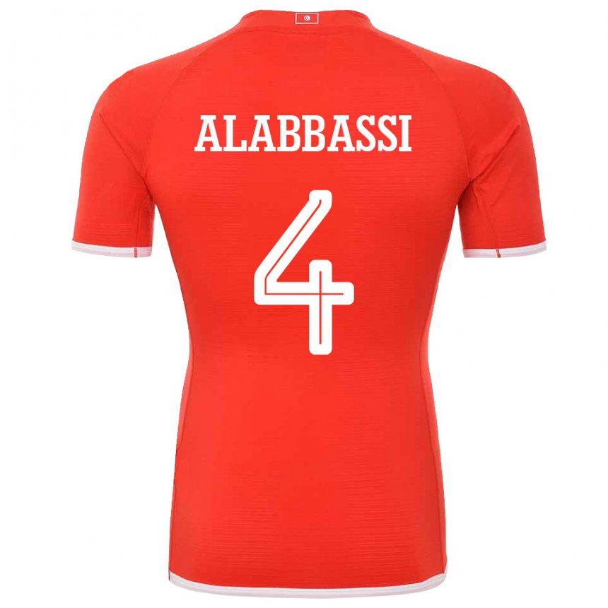 Kinderen Tunesisch Chaima Alabbassi #4 Rood Thuisshirt Thuistenue 22-24 T-shirt