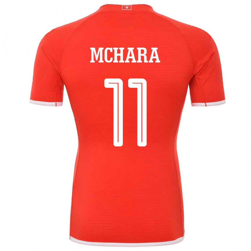 Kinderen Tunesisch Imen Mchara #11 Rood Thuisshirt Thuistenue 22-24 T-shirt
