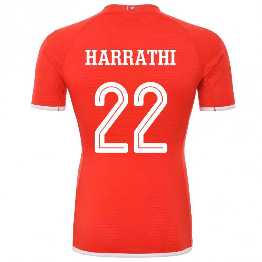 Kinderen Tunesisch Najla Harrathi #22 Rood Thuisshirt Thuistenue 22-24 T-shirt