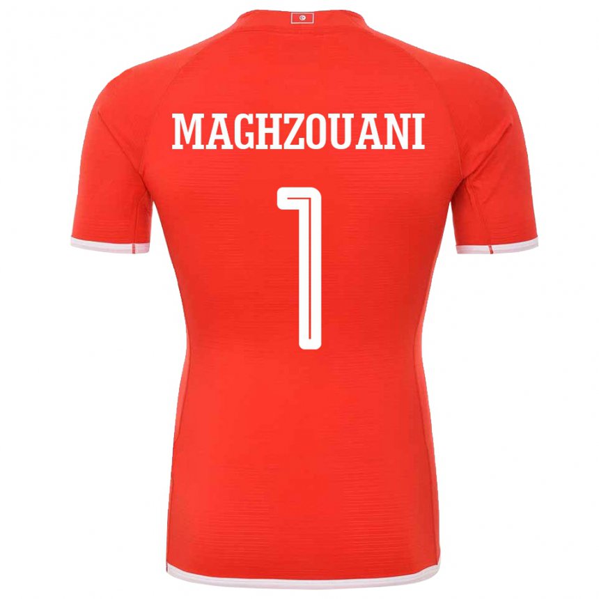 Kinderen Tunesisch Wassim Maghzouani #1 Rood Thuisshirt Thuistenue 22-24 T-shirt