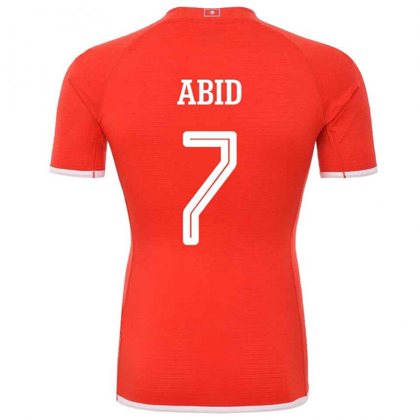 Kinderen Tunesisch Aziz Abid #7 Rood Thuisshirt Thuistenue 22-24 T-shirt