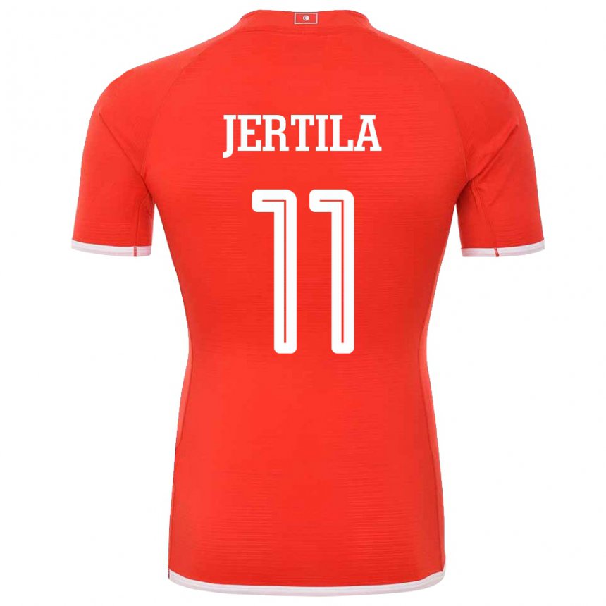 Kinderen Tunesisch Hedi Jertila #11 Rood Thuisshirt Thuistenue 22-24 T-shirt