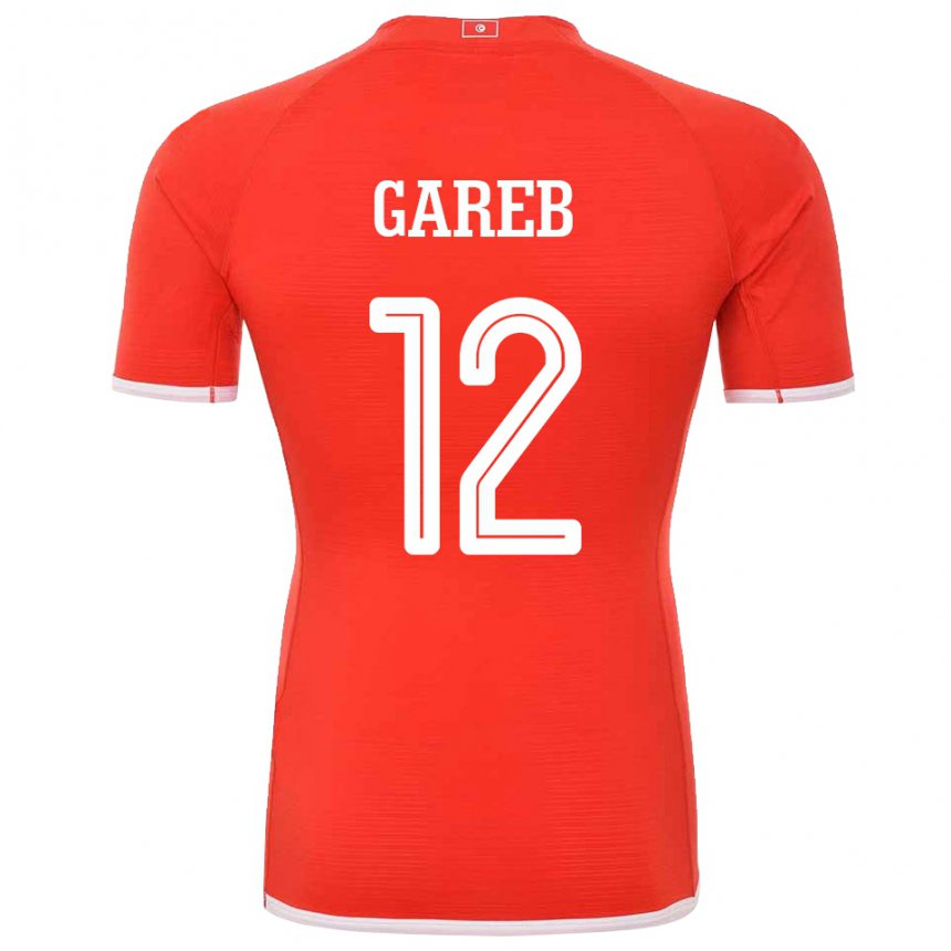 Kinderen Tunesisch Adem Gareb #12 Rood Thuisshirt Thuistenue 22-24 T-shirt