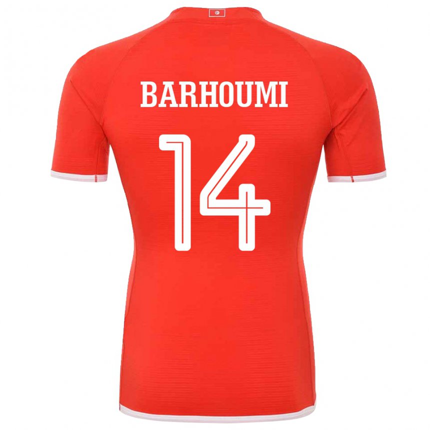 Kinderen Tunesisch Salah Barhoumi #14 Rood Thuisshirt Thuistenue 22-24 T-shirt