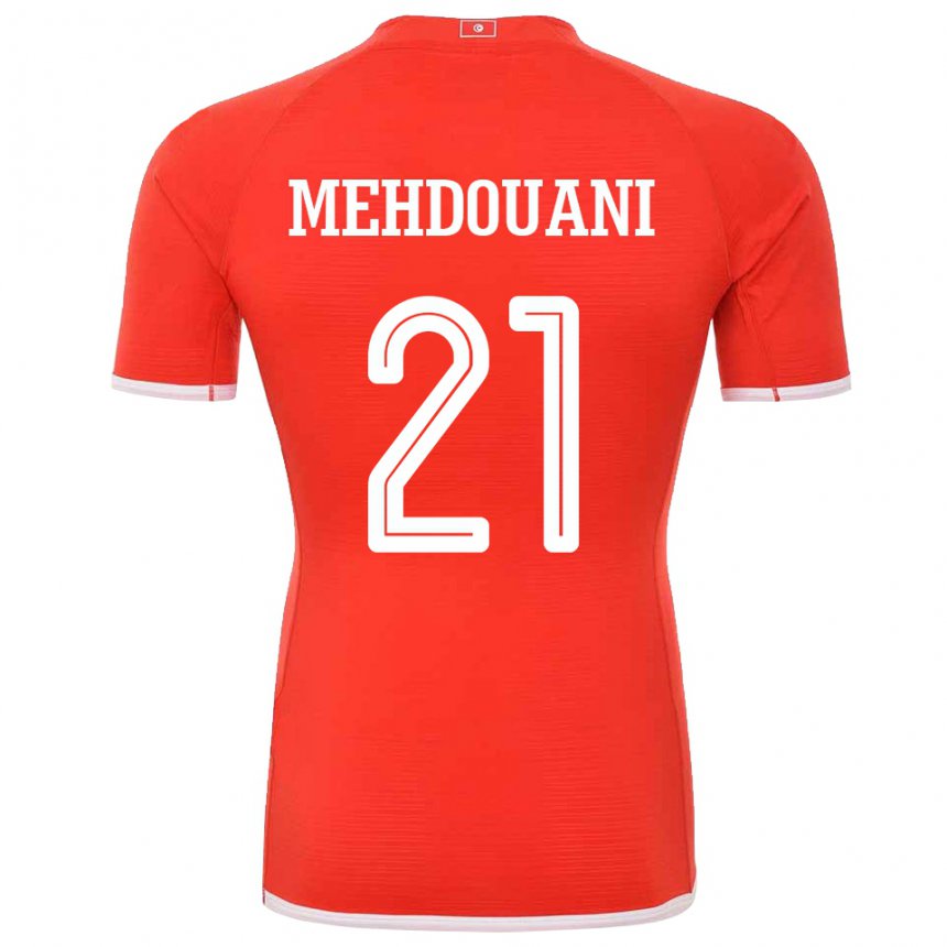 Kinderen Tunesisch Firas Mehdouani #21 Rood Thuisshirt Thuistenue 22-24 T-shirt