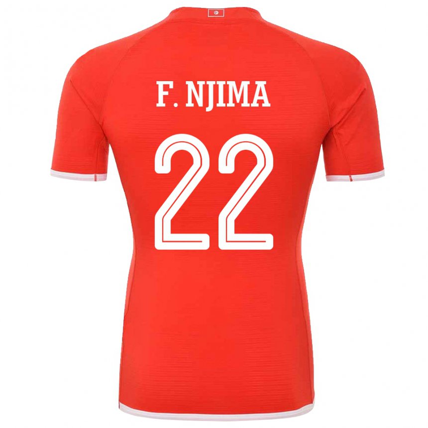 Kinderen Tunesisch Firas Ben Njima #22 Rood Thuisshirt Thuistenue 22-24 T-shirt