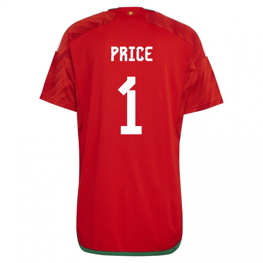 Kinderen Welsh Jo Price #1 Rood Thuisshirt Thuistenue 22-24 T-shirt